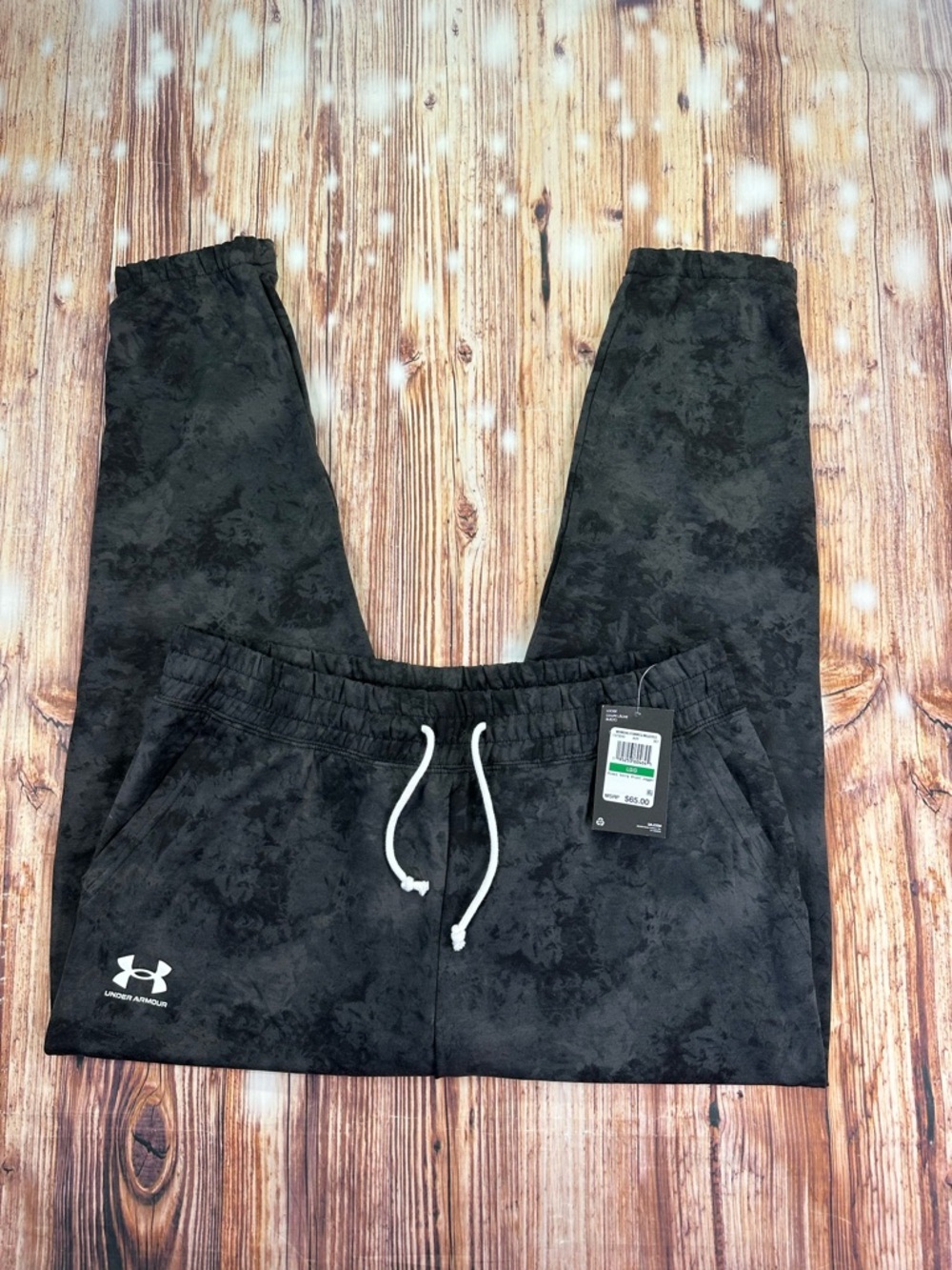 NWT Under Armour Women's Rival Terry Print Jogger Size Large Loose